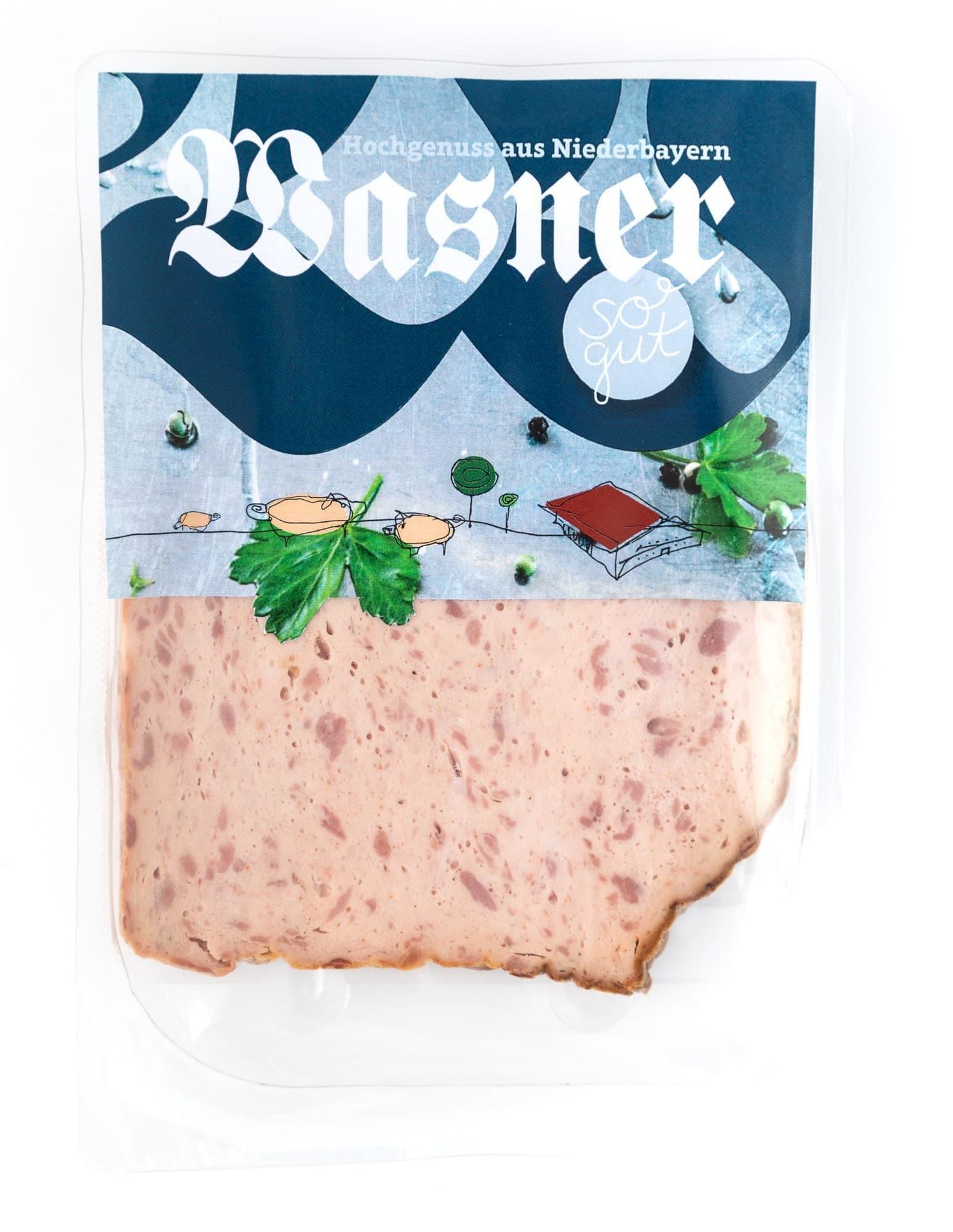 Leberkäse Ein Leberkäse in Einwegverpackungen